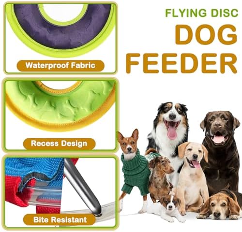 Dog Flying Disc, 9" Dog Flyer Toys for Medium/Large Dogs, Durable Nylon Fetch Toy for Easy Catch, Floats in Water & Safe on Teeth (Purple)