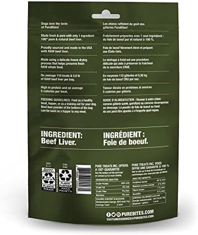 PureBites Beef Single Ingredient Freeze Dried Dog Treats, 4.2 oz