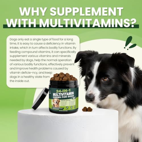 24-in-1 Dog Vitamins and Supplements 60 Ct Daily Multivitamin for Dogs