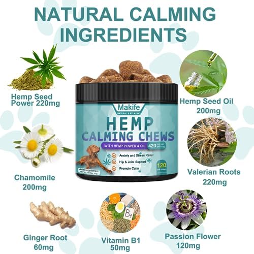 Hemp Calming Chews for Dogs, Chicken