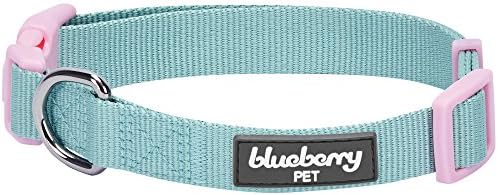 Blueberry Pet Stunning Pastels Modern Triangle Light Blue Cotton Blend Neckerchief Scarf Bandana Adjustable Dog Collar, Small, Neck 12"-16"