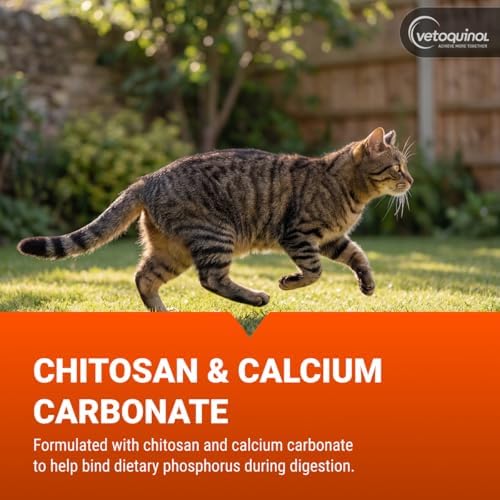 Vetoquinol Epakitin - Chitosan Pet Supplement for Cats & Dogs - Supports Renal & Kidney Function - Aids with Feline & Canine Health - Aluminum Hydroxide-Free Oral Powder - 180 Grams
