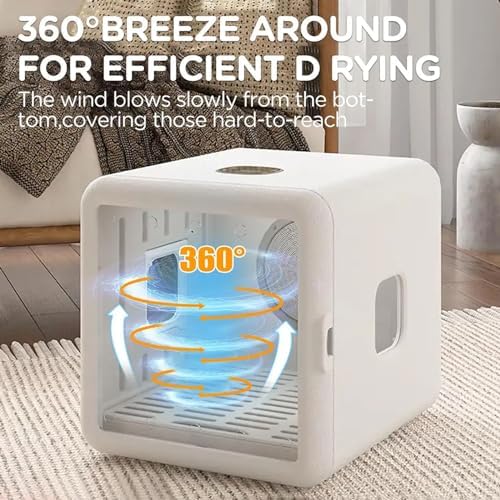 TsoLay Automatic Pet Dryer, Pet Hair Dryer Box 65L Capacity, Safe Cat Dryer Box with Smart Temperature Control and Air Vents, Quick Drying Pet Hair in All Directions, for Cats and Small Dogs