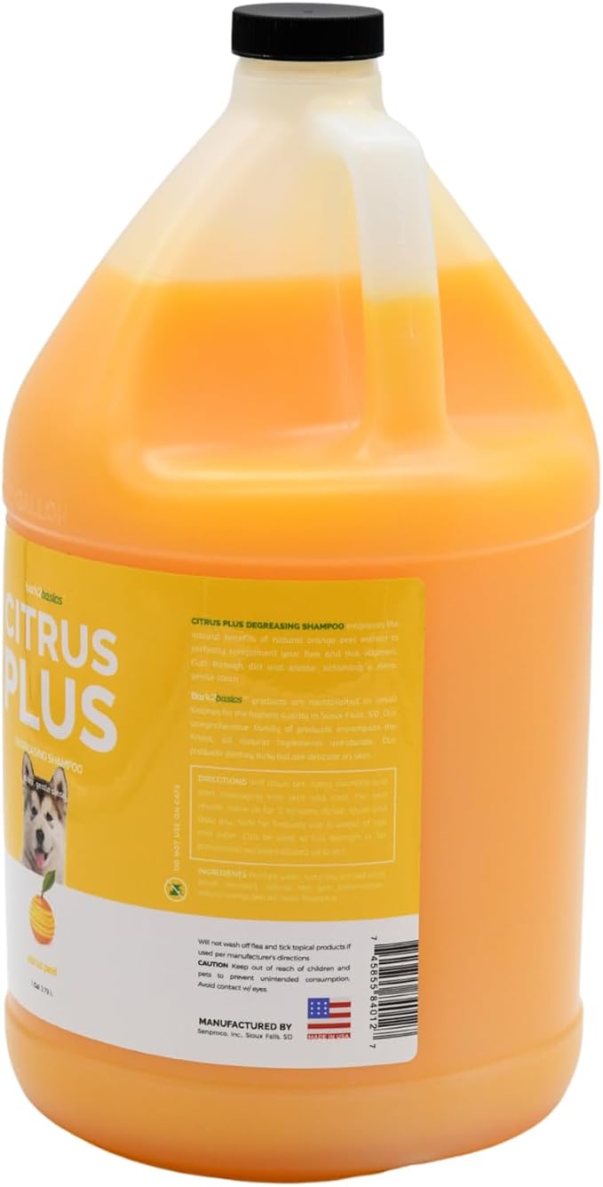Bark2Basics Citrus Plus Degreasing Dog Shampoo, d-Limonene, 1 Gallon 16:1