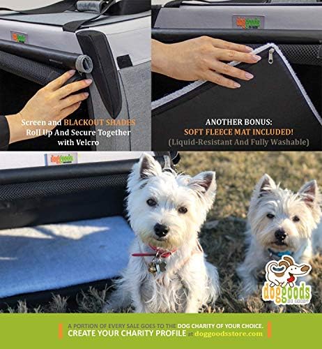 Folding Soft Dog Crate by DogGoods - Indoor/Outdoor Kennel, Collapsible for Camping, Car, Roadtrips - Extra Large, Large, Medium, Small Dogs