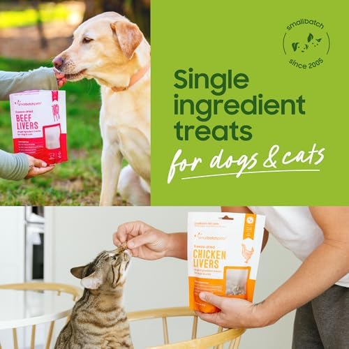 smallbatch Freeze Dried Free-Range Chicken Liver Dog & Cat Treats 3.5oz