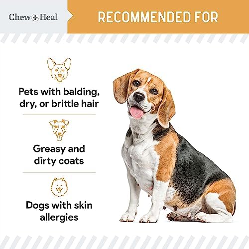 Omega 3 Fish Oil for Dogs - 180 Softgels, Wild Caught 1000mg