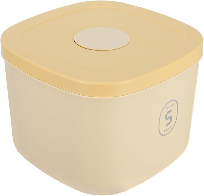 Vacuum Sealed Pet Food Storage Container Small Size Airtight Cat and Dog Food Bin, Small, Yellow