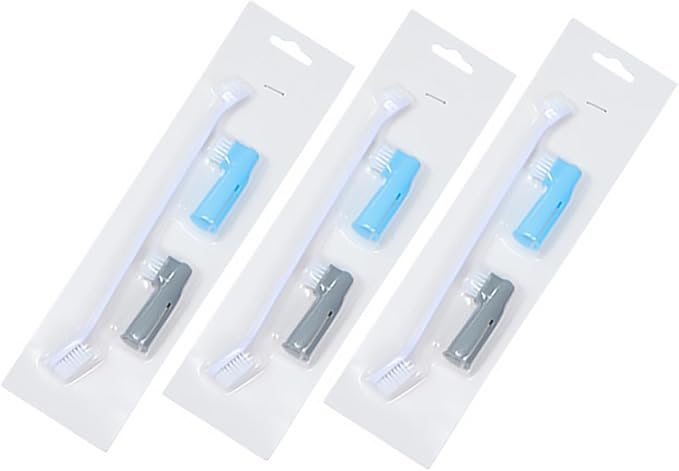 Hemoton 3pcs Pet Toothbrush Professional Dog and Cat Teeth Cleaning Kit Finger Brushes for Gentle Oral Care and Safe for Gums and Teeth