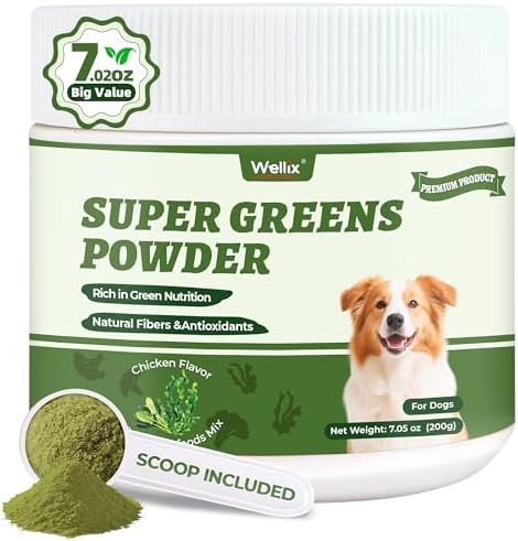 Wellix 7.02oz Super Greens Powder with Organic Spirulina, Chlorella&Spinach