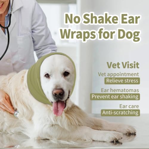 Nanaki Dog Calming Hoodie Dog Hematoma Ear Wraps for Dogs-Ear Protection | Grooming and Force Drying Dog Ear Protector,Dog Ear Muffs Head Warp For Fireworks Anxiety Relief,Ear Protection Head Cover