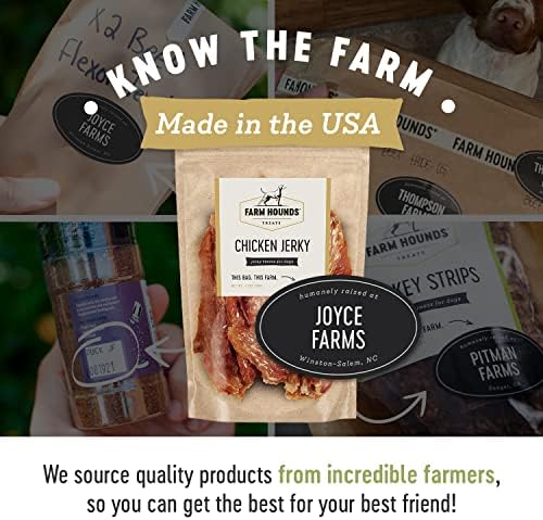 Farm Hounds - Chicken Jerky - Premium Natural Jerky for Dogs - 100% Humanely Raised Chicken - Break-to-Size - Great for Training & Treats - No Added Fillers - Made in USA - 3.5 oz -1 Pack