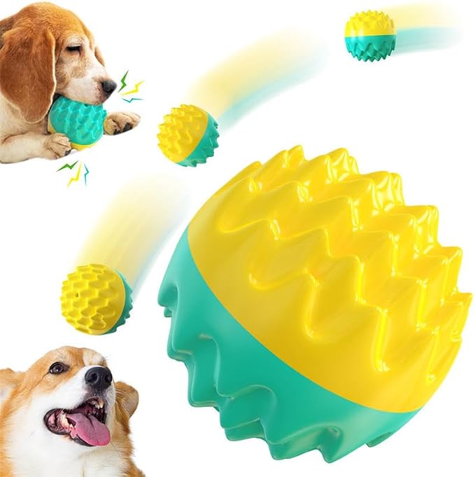 Raynier Squeaky Dog Balls for Dogs, Dog Toys for Aggressive Chewers Small and Medium Breed for Relieving Anxiety, Durable Anti-Stress Dog Ball, Outdoor Dog Toys, Water Toy for Dogs