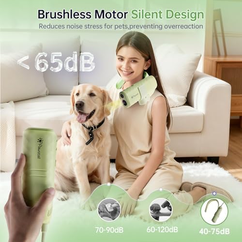 Dog Dryer for Pet Grooming,Pet Neck-Hanging Hair Dryer,Alternating Hot and Cold Airflow.Handheld & Hands-Free.Low-Noise, Ultra-Lightweight.High Wind Speeds.Adjustable Heat & Speed