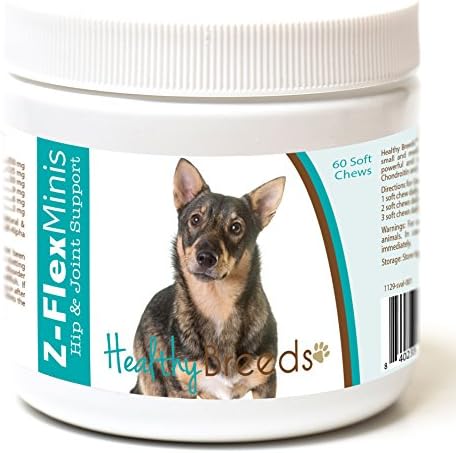Healthy Breeds Swedish Vallhund Z-Flex Minis Hip and Joint Support Soft Chews 60 Count