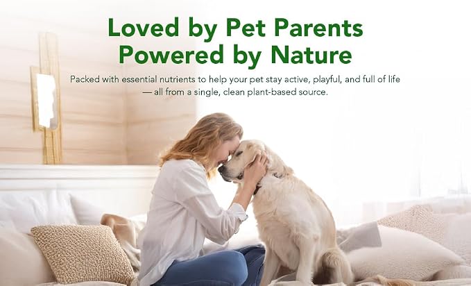 Algae Pet Supplement, Organic Formula with Chlorella and Spirulina, for Dogs and Cats (16oz)