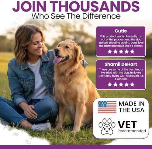 Dog Fiber Supplement Powder - Anal Gland Support for Dogs, 5.4 oz