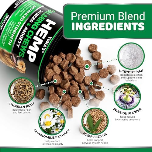 (2 Pack) Hemp Calming Chews for Dogs, 2-Pack, 340 Ct