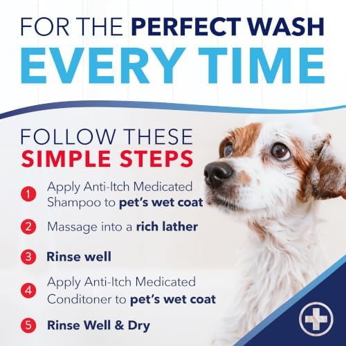 TropiClean OxyMed Medicated Dog Shampoo and Conditioner Set, 2 Pack | Skin-Soothing Oatmeal Formula | For Itchy Skin | Shampoo & Conditioner Set | For Dogs & Cats