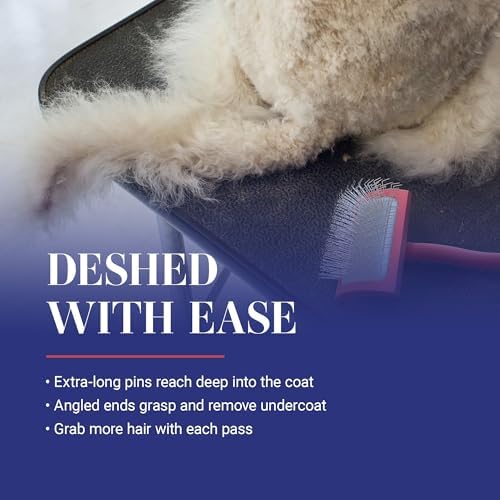 Chris Christensen Baby G Dog Slicker Brush for Dogs (Goldendoodles, Small, Coral