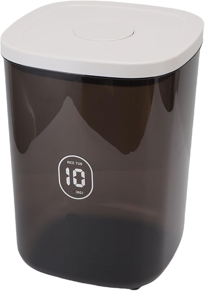 Airtight Pet Food Storage Container 10L Large Capacity Vacuum Sealed Bin for Dog Cat Food | Robust PET Plastic, Locking Lid, Keep Fresh Dry Food Storage