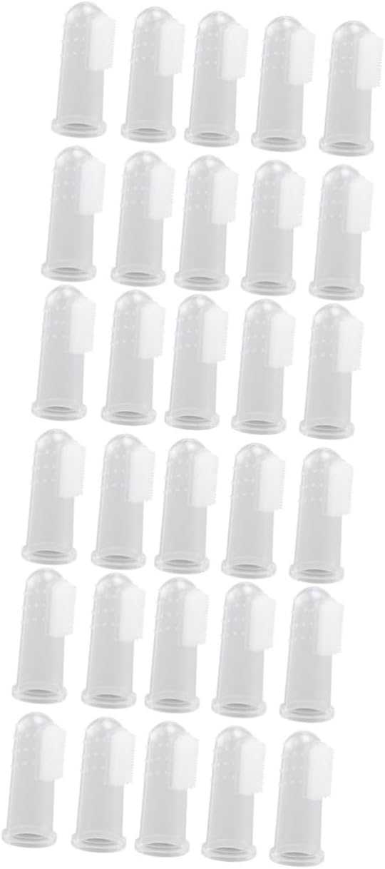 60pcs Silicone Finger Toothbrushes for Pets Dual-Sided Dog Cat Teeth Cleaning Tools Massage Bumps for Oral Health and for Dogs Cats and Animals