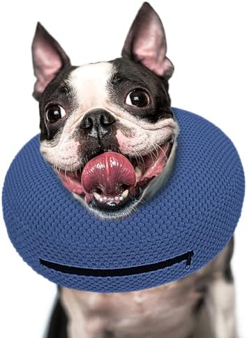 Supet Inflatable Dog Cone Collar for Dogs to Stop Licking, Dog Donut Collar After Surgery, Soft Pet Cone for Small Medium Large Dogs