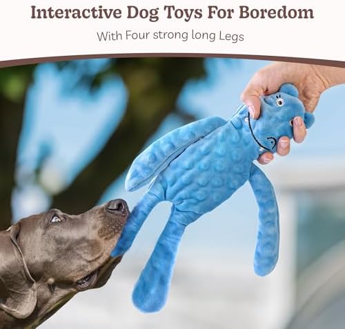 SHARLOVY No Stuffing Dog Toys 5 Pack, Crinkle Interactive Dogs Toy for Boredom, Puppy Toys for Teething to Keep Them Busy, Cute Squeaky Dogs Toy for Small, Medium, and Large Breed