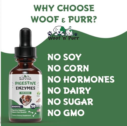 Digestive Enzymes for Dogs - Dog Digestive Enzymes - Supports a Healthy Digestive Tract & Much More - Dog Digestive Support - Dog Enzymes - Dog Enzymes Digestive - Dog Digestive Enzyme - 1 fl oz