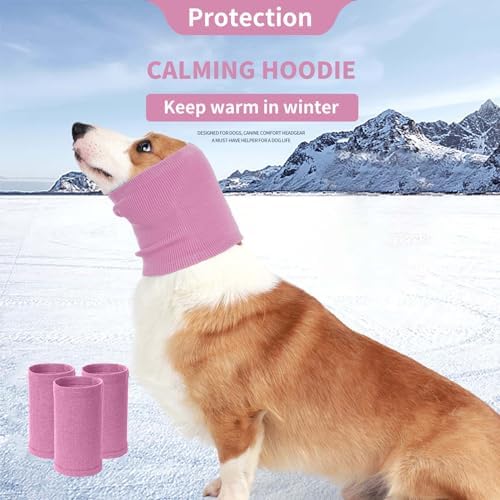 Nanaki Dog Hood Calming Ear Wrap,Quiet Dog Headband Dog Head Cover Snood | Dog Ear Fireworks Muffs, The Grooming and Force Drying Pet Ear Protector for Anxiety Relief Calming Dog Ear Covers for Noise