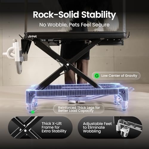 JirPet Electric Dog Grooming Table with Memory Function and Grooming Lights