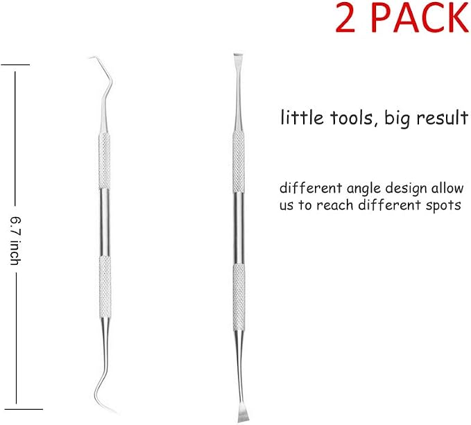 Dog Teeth Cleaning Tools Tarter Remover Canine Dental Scraper Scaler Tools Pet Tooth Cleaner Stainless Steel with Double Head