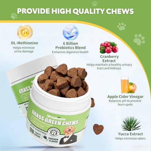 Grass Spot Chews for Dogs, Urine & Gut Health, 120 Ct