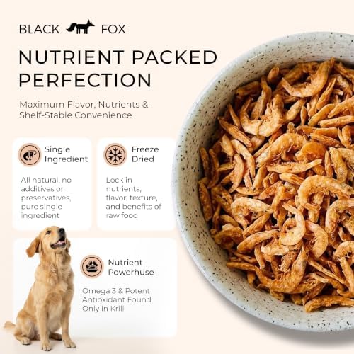 BLACK FOX Freeze-Dried Antarctic Krill Treats for Dogs & Cats - 1.5oz
