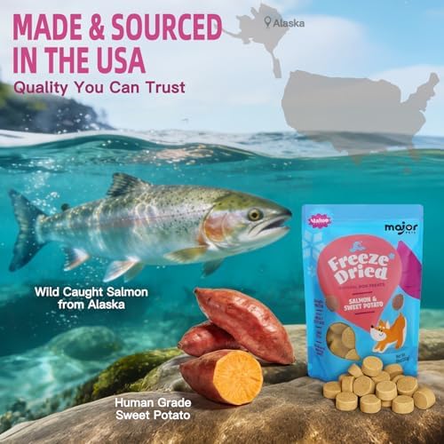 MAJOR PETS Grain Free Freeze Dried Dog Training Treats, Made in USA, 10oz