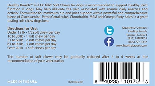 Healthy Breeds Bouvier des Flandres Z-Flex Max Hip and Joint Soft Chews 50 Count