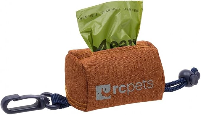 RC Pets P.U.P Bag, Dog Poop Bag Holder with Leash Attachment (Heather Caramel)