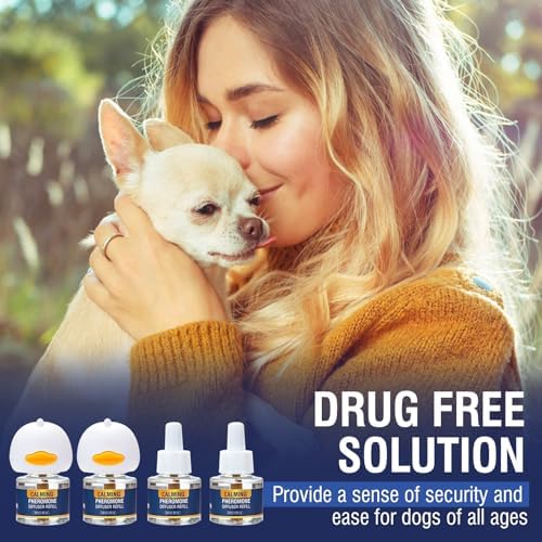 Dog Calming Pheromones Diffuser 6 in 1 Kit Appeasing Pheromone Diffuser to Calm (2, 6 in
