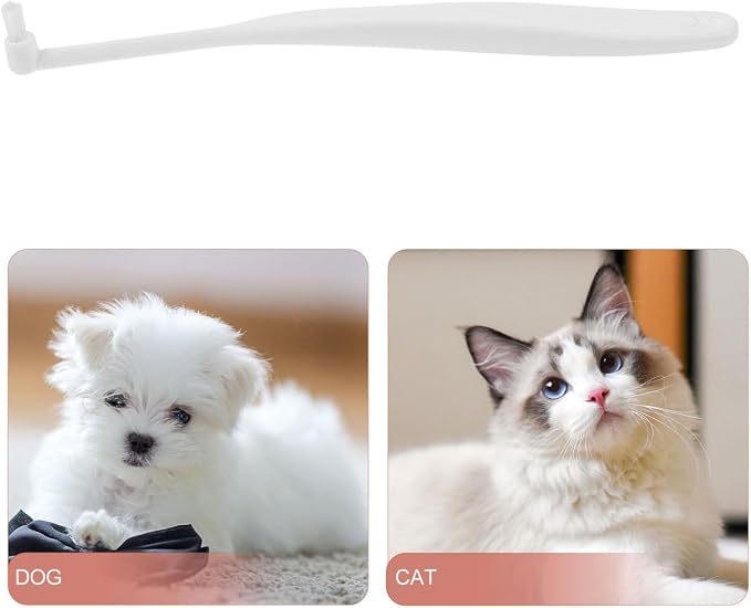 Pet Toothbrush Soft Bristle Dog Teeth Cleaner Reusable Portable Oral Care Tool for Cats and Small Dogs