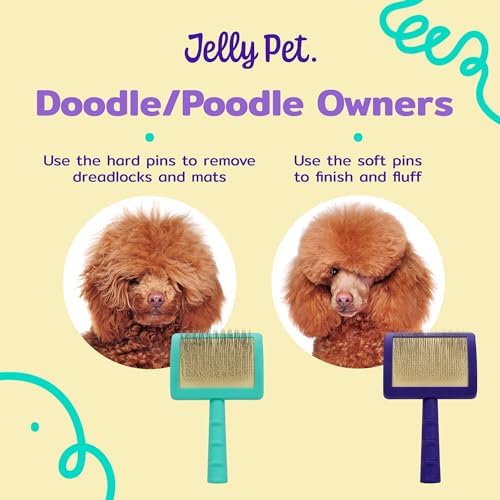 Jelly Pet Universal Slicker Brush for Dogs, Small, Purple