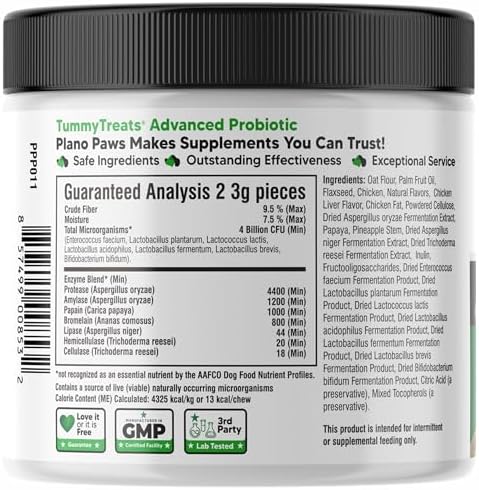 Probiotics for Dogs, 90 Soft Chews - Digestive Health Dog Probiotic 90ct