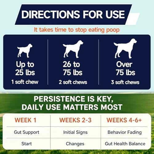 No Poo Chews for Dogs, a Gentle Coprophagia Deterrent Supplement. Daily Poop Pills with Digestive Enzymes, Probiotics, and Pumpkin Powder to Help Reduce Feces Consumption. Chicken.