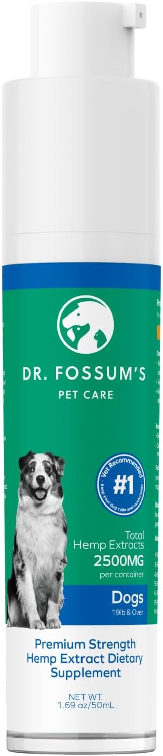 Dr. Fossum's Hemp Calming & Mobility Supplement for Dogs 6lbs & Over, Omega, 6lbs