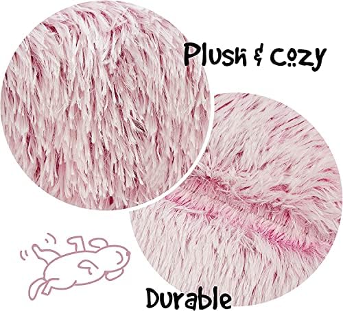 Friends Forever Calming Donut Dog Bed, Medium, Pink, 30"x30"x7"