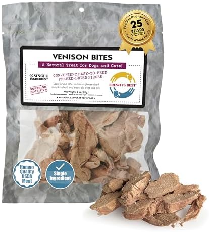 Fresh Is Best Freeze Dried Dog & Cat Treat – Raw Freeze Dried Venison Bites