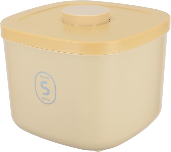 Luxshiny Vacuum Sealed Small Yellow Pet Food Storage Container Airtight Cat and Dog Food, Small, Yellow