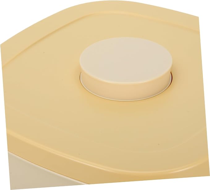 FRCOLOR Vacuum Sealed Small Dog and Cat Food Storage Container Airtight Pet Treat Bin Moisture-proof Yellow Plastic Organizer for Home Use
