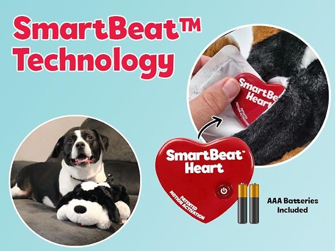 Snuggle Puppy SmartBeat Replacement Heart, Motion-Activated, 2 Modes | Replacement SmartBeat heart, motion-activated, 2 modes, 8-hour and 24-hour, batteries included, fits all Snuggle Puppy toys