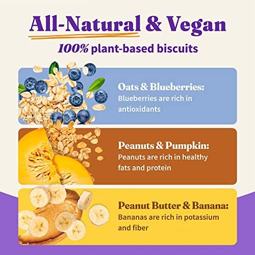 Halo Holistic Plant-Based Dog Treats, Variety Pack, 8 oz Bag, 3-Pack
