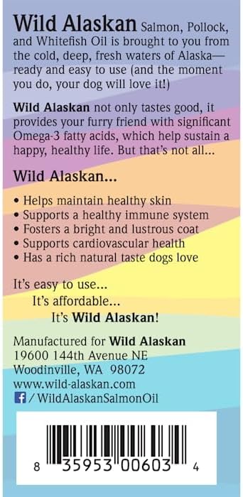 Wild Alaskan Skin & Coat Salmon Oil Based Omega-3 Supplement for Dogs 16 fl.oz.